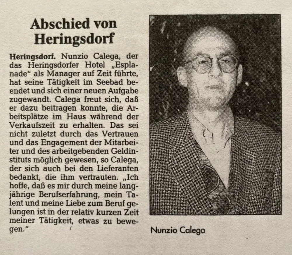 Article featuring Nunzio Calega