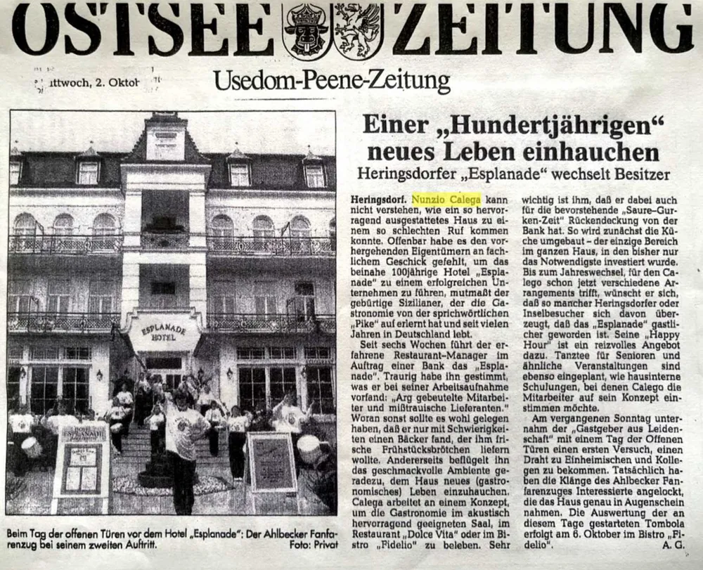 Article featuring Nunzio Calega